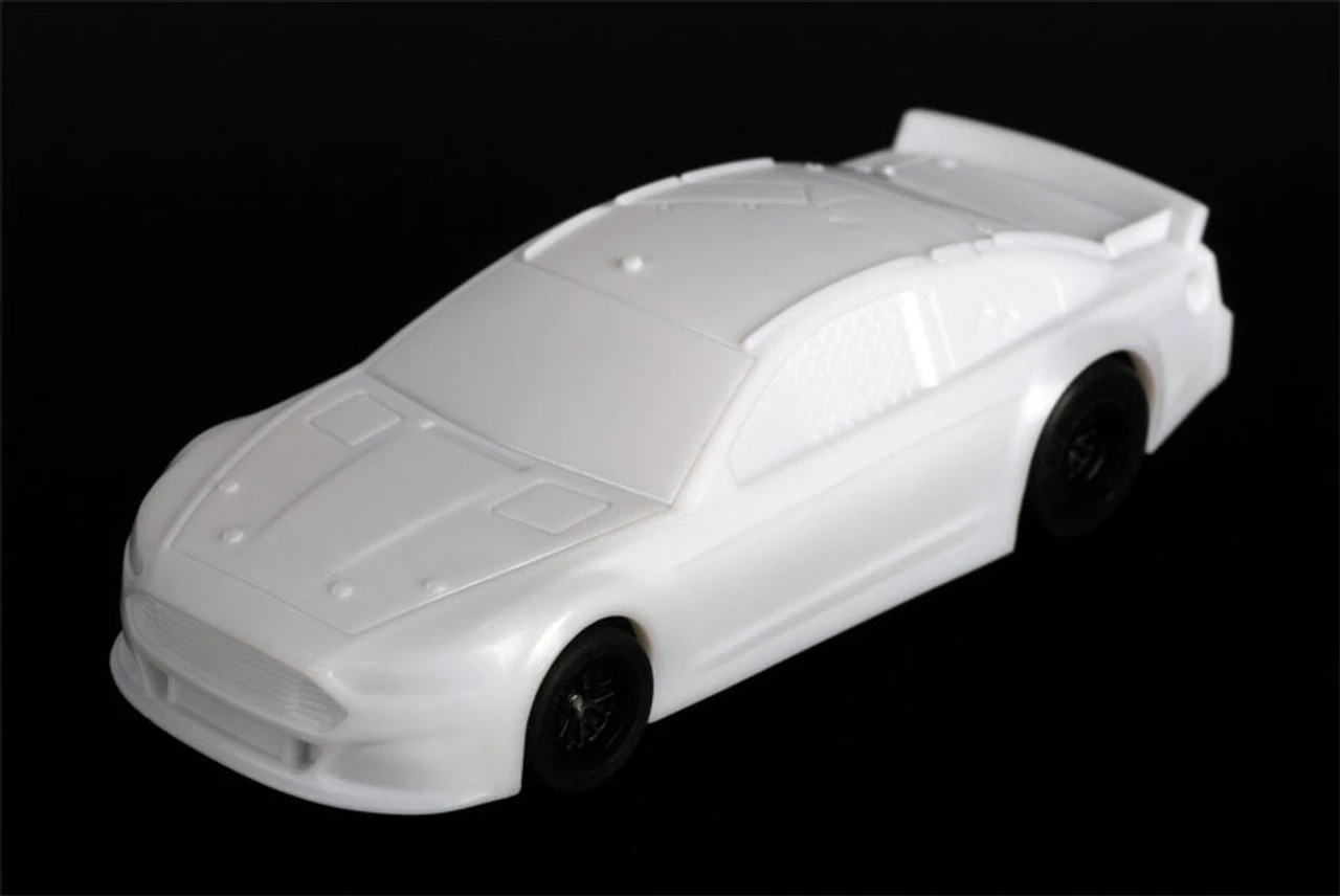 AFX Ford Fusion Stocker - White Paintable Mega G+ Slot Car - Image 2