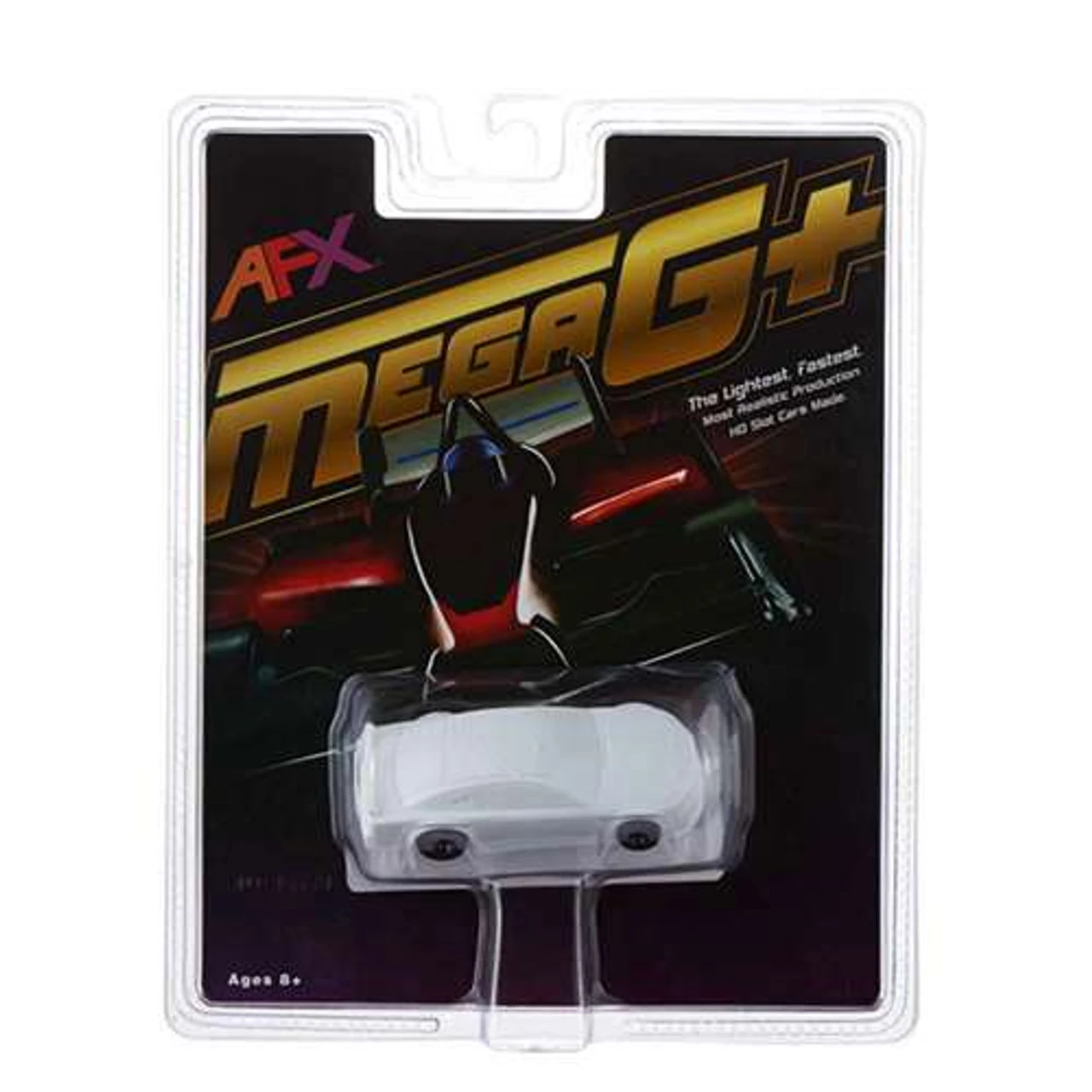 AFX Ford Fusion Stocker - White Paintable Mega G+ Slot Car