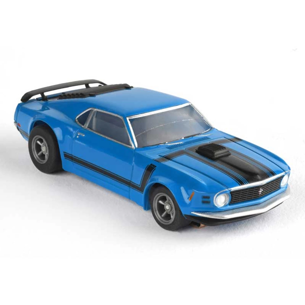 AFX Ford Mustang Boss 302 Blue Mega G+ HO Slot Car - Image 4