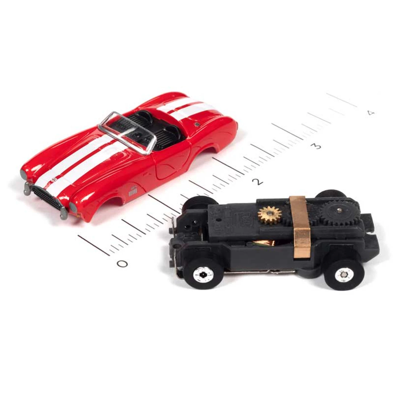 Auto World 1965 Shelby Cobra 427 S/C Roadster Red Thunderjet HO Slot Car - Image 4