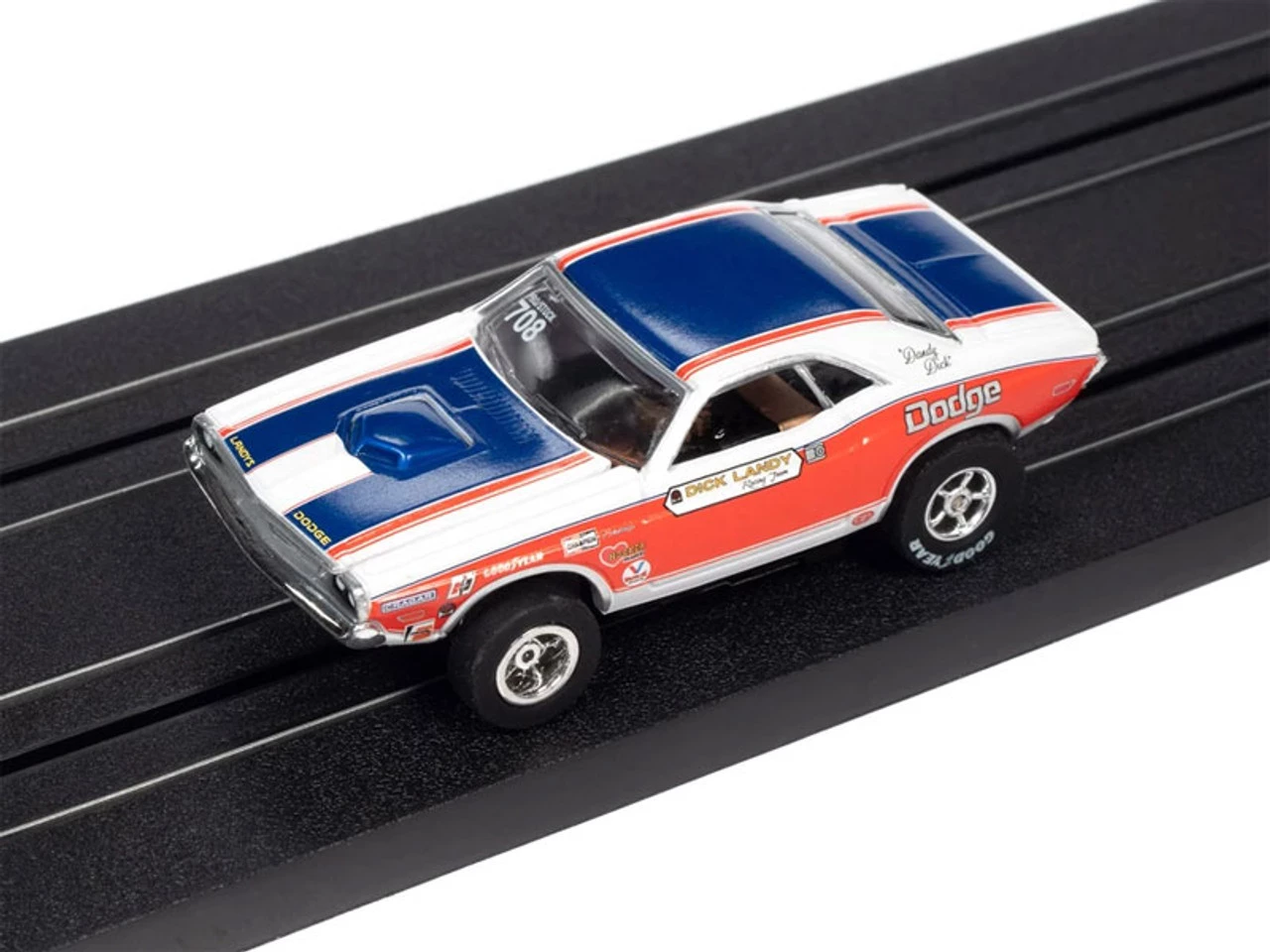 Auto World 1971 Dodge Challenger Dick Landy Legends of the 1/4 Mile X-Traction HO Slot Car - Image 3