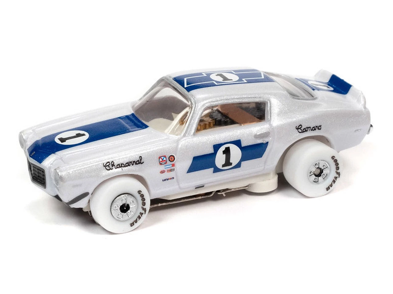 Auto World iWHEELS 1970 Chevy Camaro Jim Hall #1 Thunderjet HO Slot Car