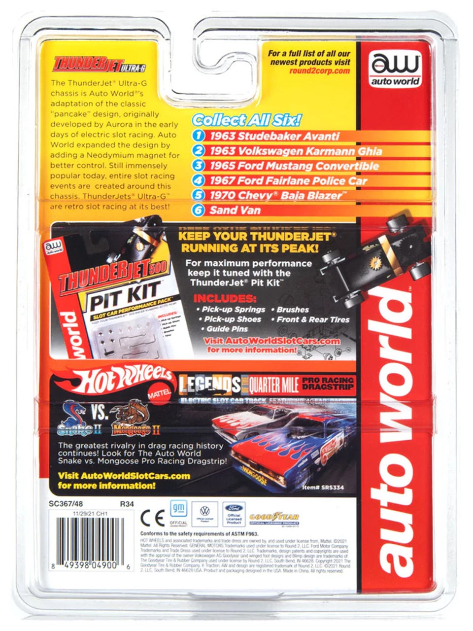 Auto World 1970 Chevrolet Baja Blazer (Red) Thunderjet HO Slot Car - Image 5