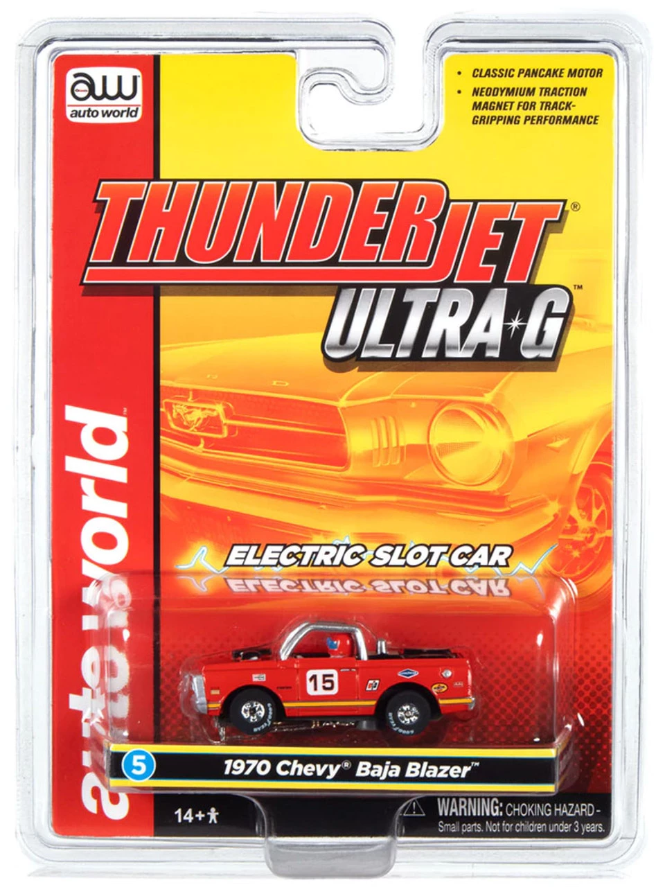 Auto World 1970 Chevrolet Baja Blazer (Red) Thunderjet HO Slot Car - Image 4