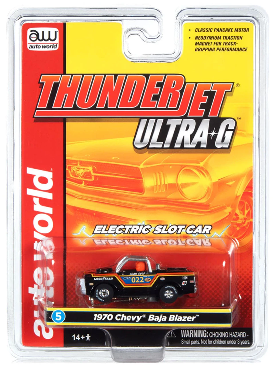 Auto World 1970 Chevrolet Baja Blazer (Black) Thunderjet HO Slot Car - Image 4