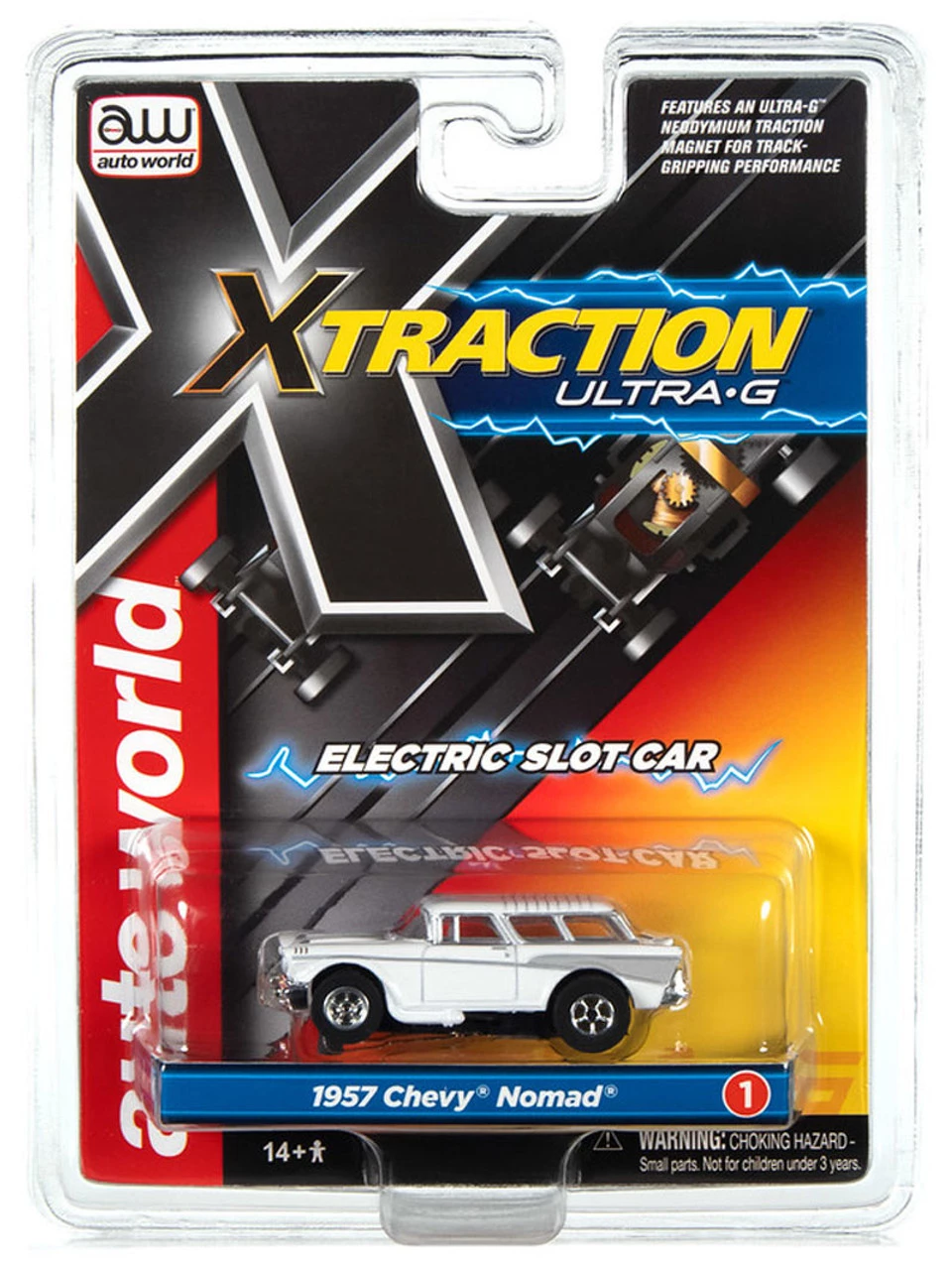 Auto World 1957 Chevrolet Nomad (White) X-Traction R34 HO Slot Car - Image 4