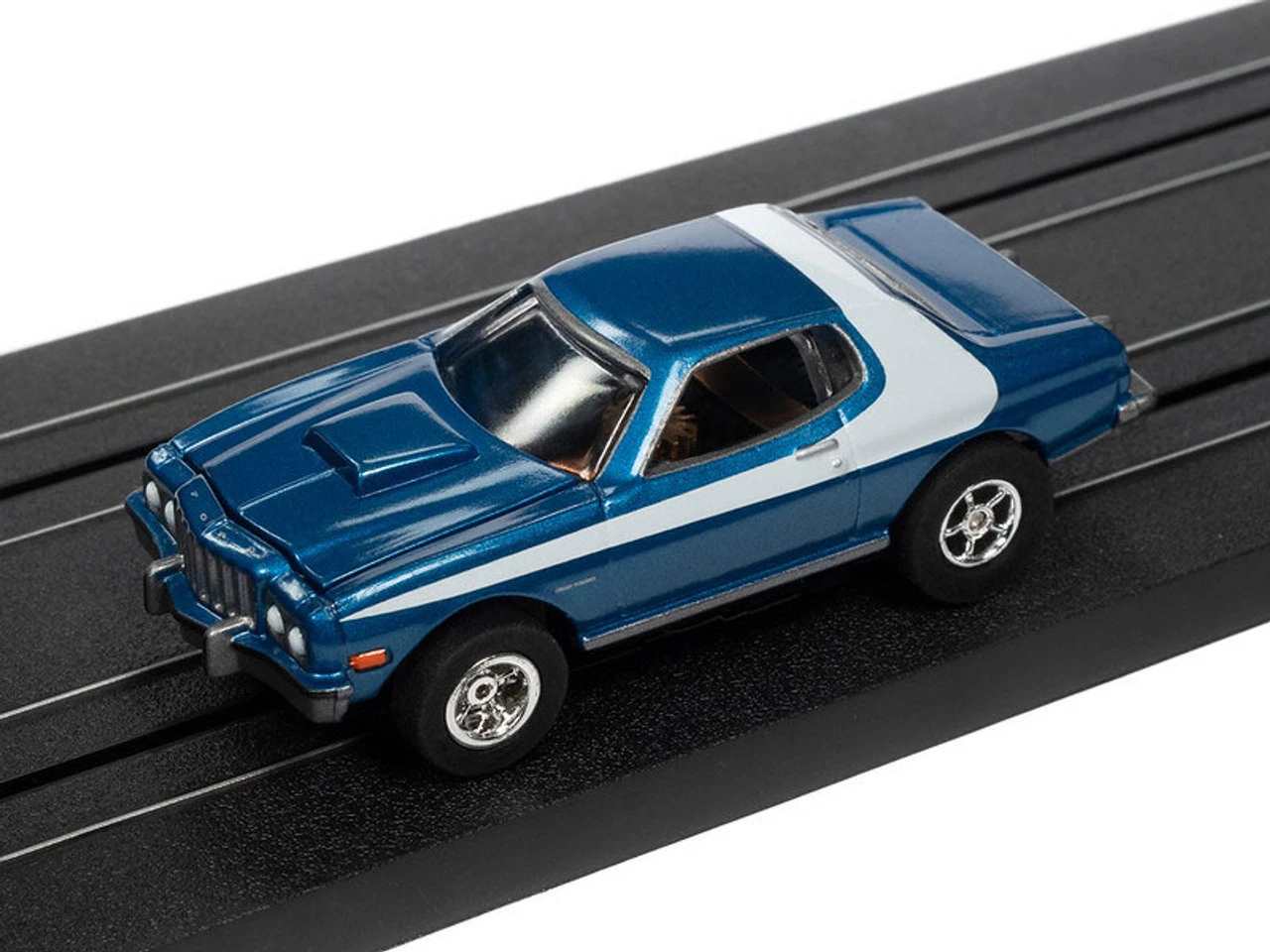 Auto World 1976 Ford Torino (Blue) X-Traction R34 HO Slot Car - Image 2