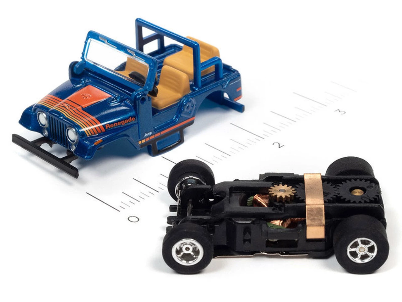 Auto World 1979 Jeep CJ-7 (Blue) X-Traction R34 HO Slot Car - Image 3