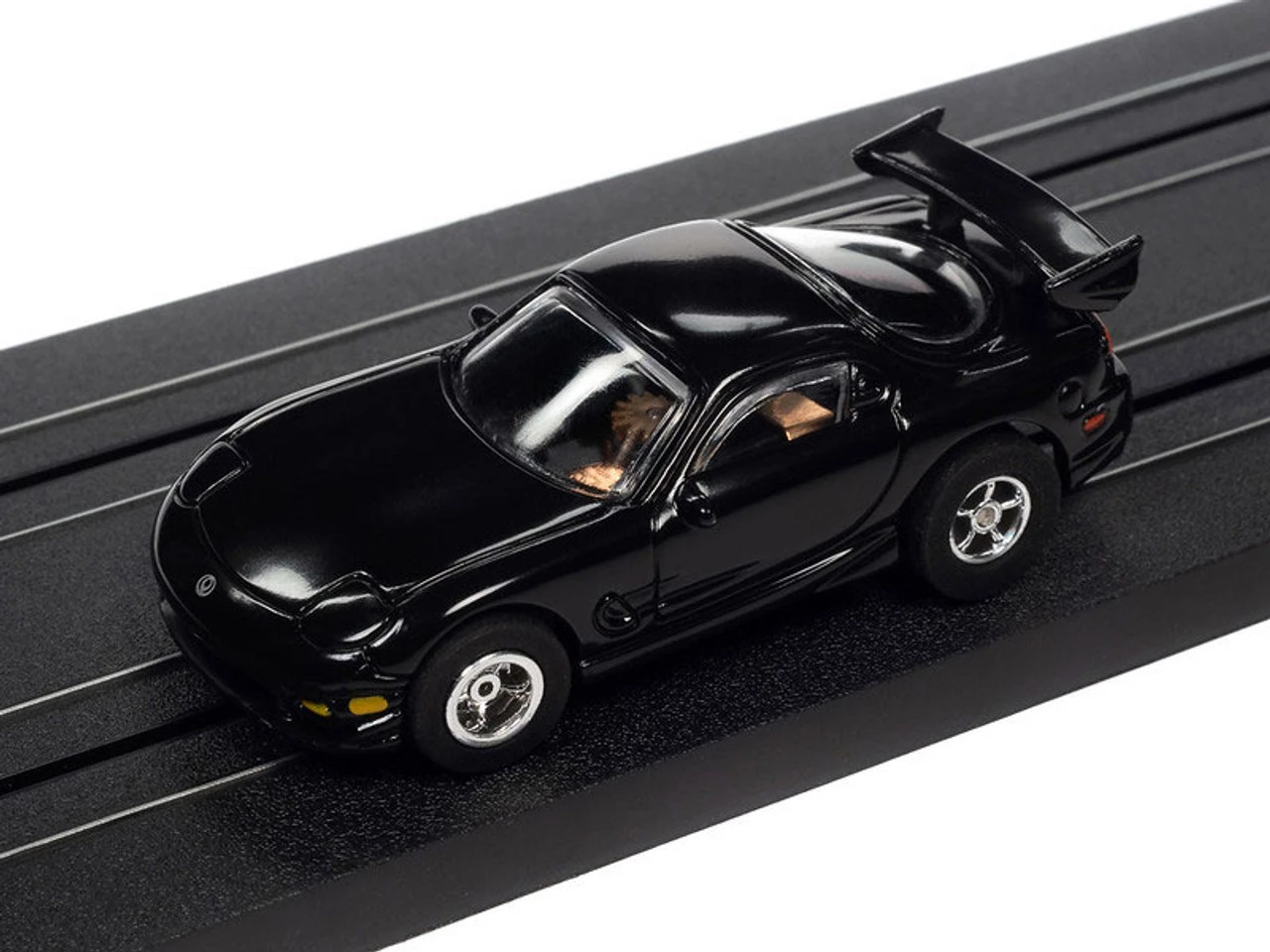 Auto World 1995 Mazda RX-7 (Black) X-Traction R34 HO Slot Car - Image 2