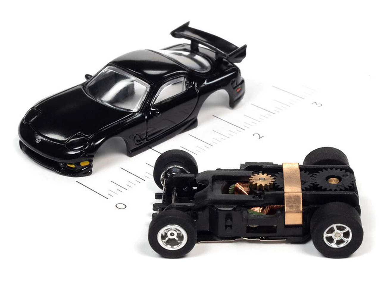 Auto World 1995 Mazda RX-7 (Black) X-Traction R34 HO Slot Car - Image 3