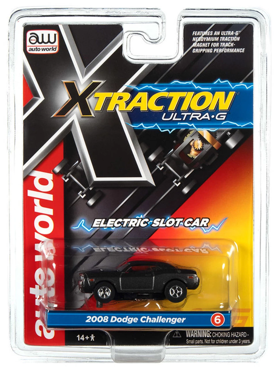 Auto World 2008 Dodge Challenger (Gray) X-Traction R34 HO Slot Car - Image 4