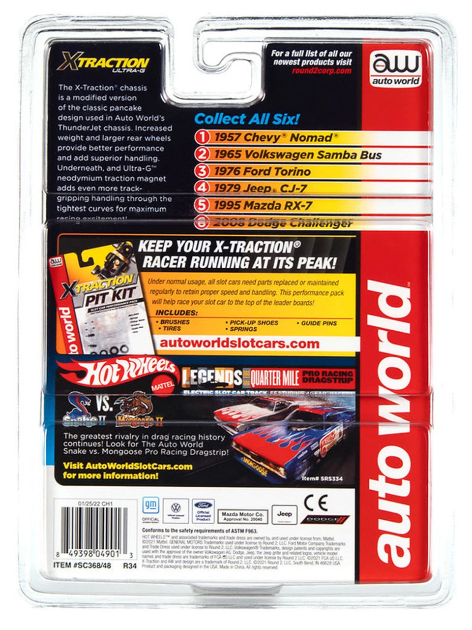 Auto World 2008 Dodge Challenger (Gray) X-Traction R34 HO Slot Car - Image 5