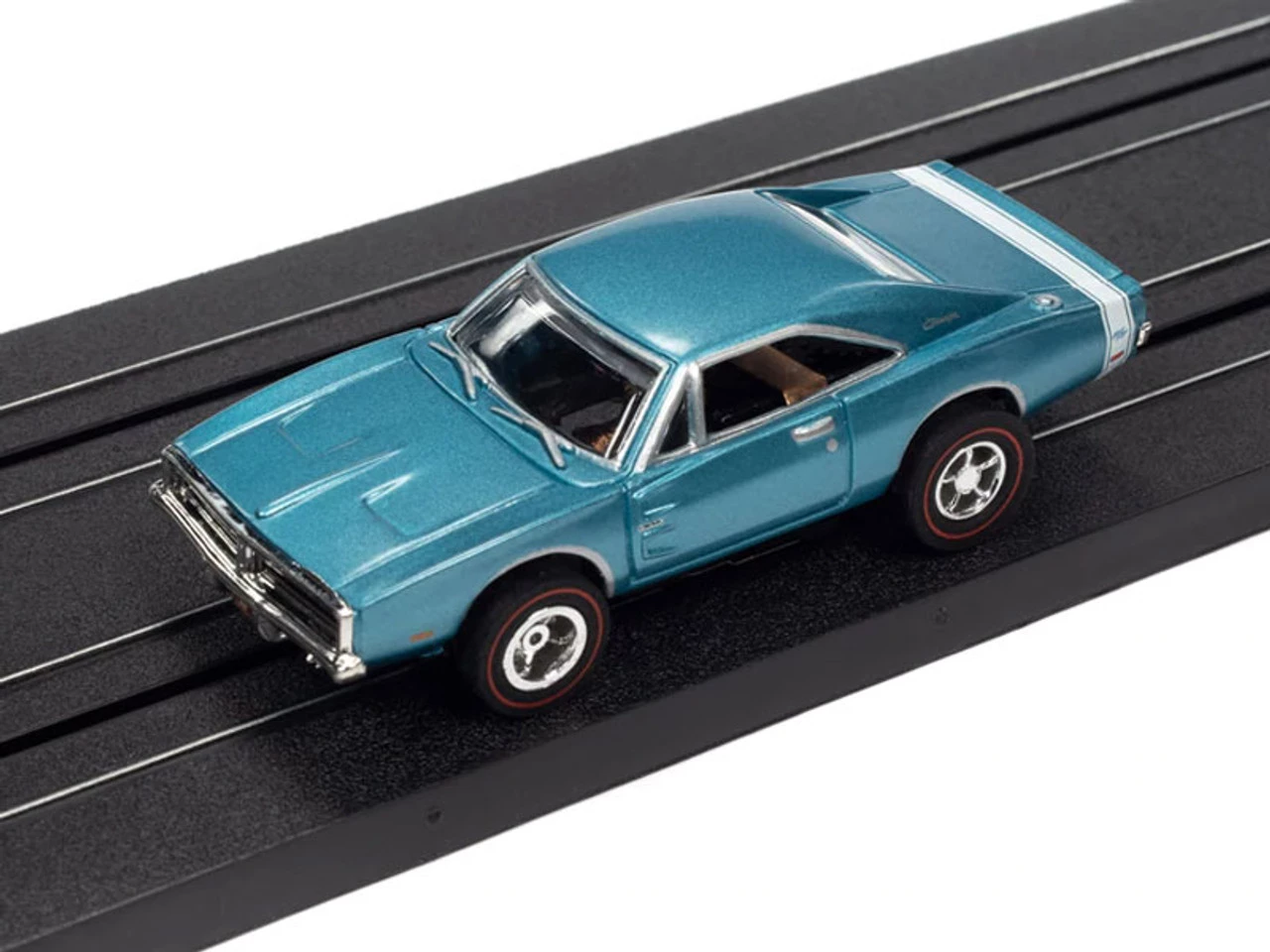 Auto World 1969 Dodge Charger (Blue) X-Traction R35 HO Slot Car - Image 2