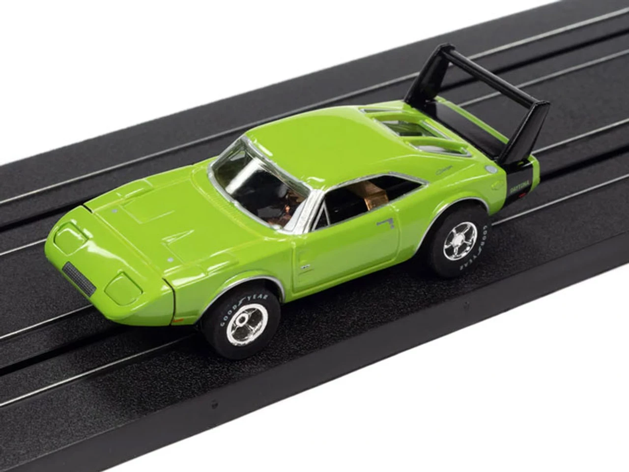 Auto World 1969 Dodge Charger Daytona (Green) X-Traction R35 HO Slot Car - Image 2