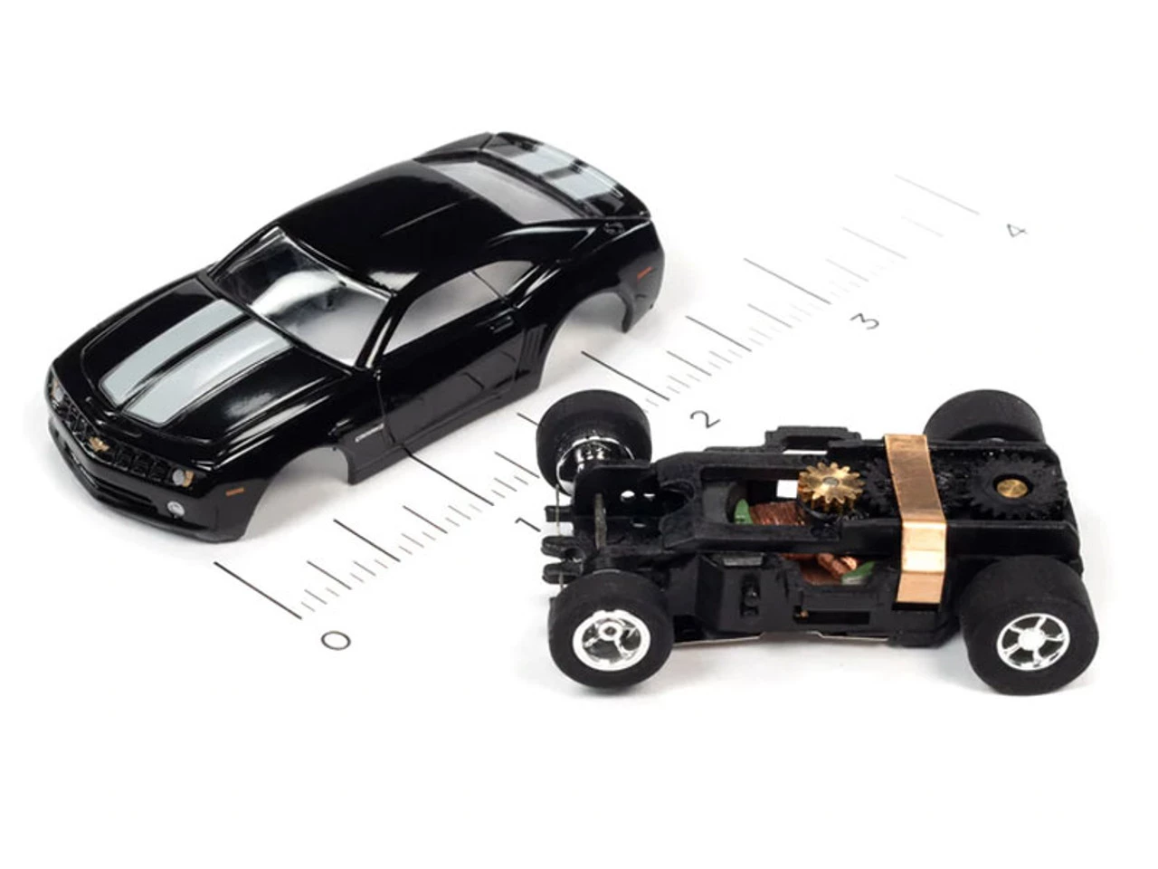 Auto World 2010 Chevrolet Camaro (Black) X-Traction R35 HO Slot Car - Image 3