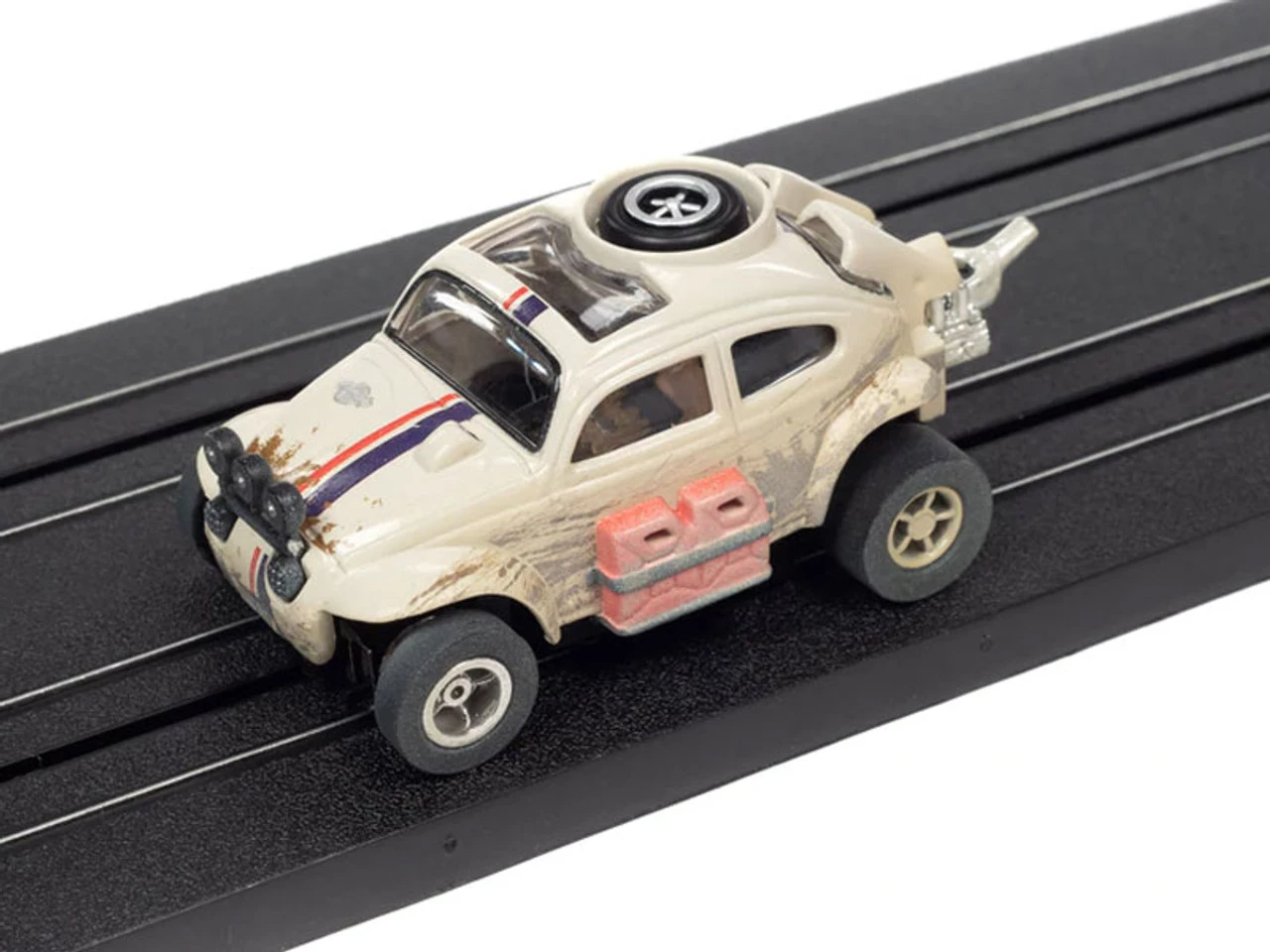 Auto World 1965 Volkswagen Baja Bug (White) X-Traction R1 HO Slot Car - Image 2