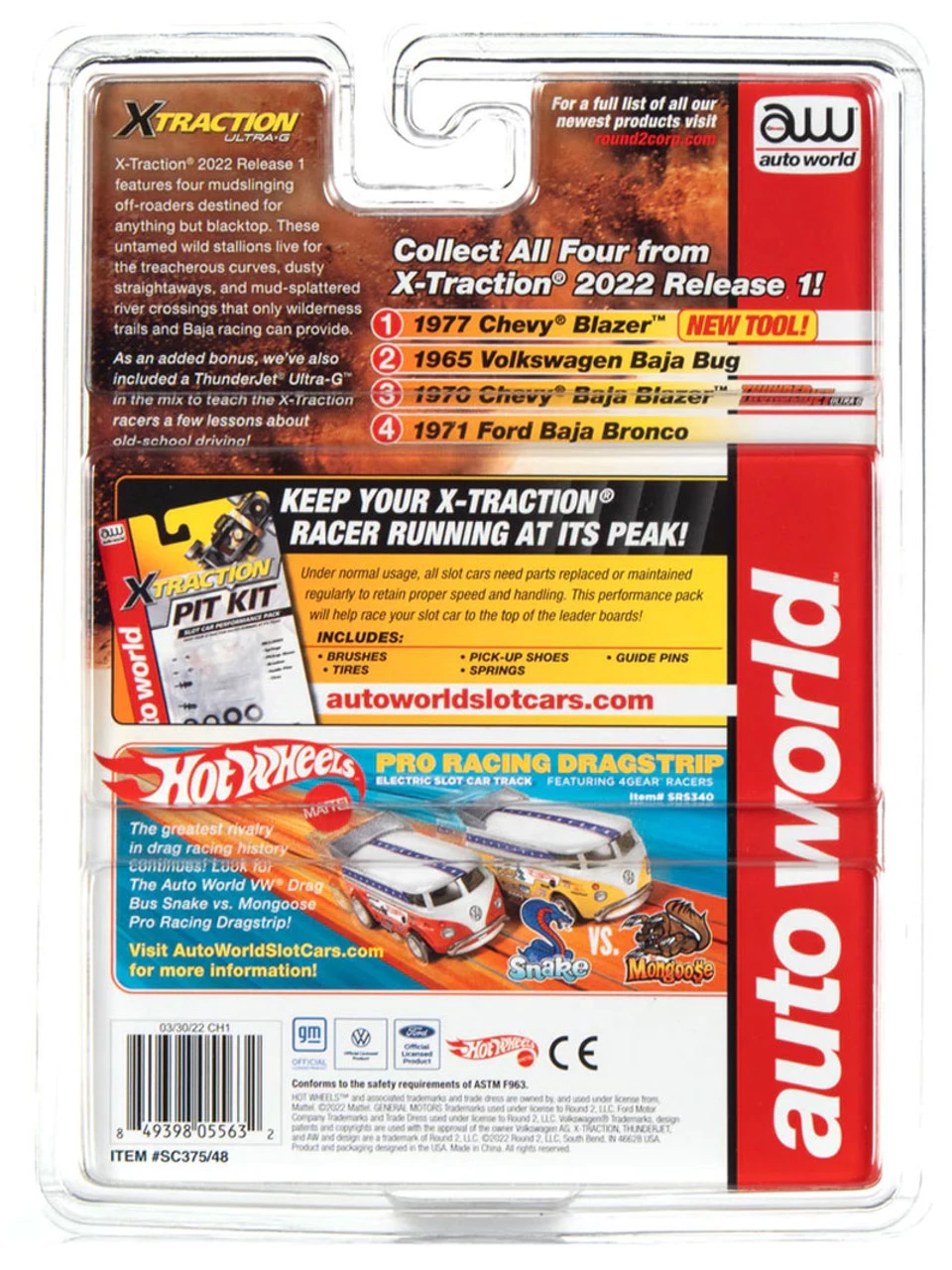 Auto World 1971 Ford Baja Bronco (Blue) X-Traction R1 HO Slot Car - Image 5