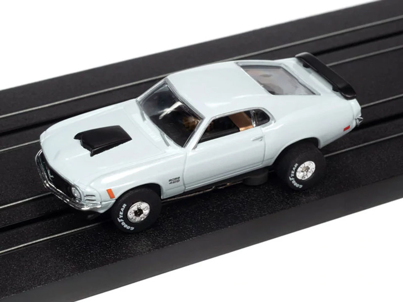 Auto World 1970 Ford Mustang Boss 429 (Blue) Thunderjet HO Slot Car - Image 2
