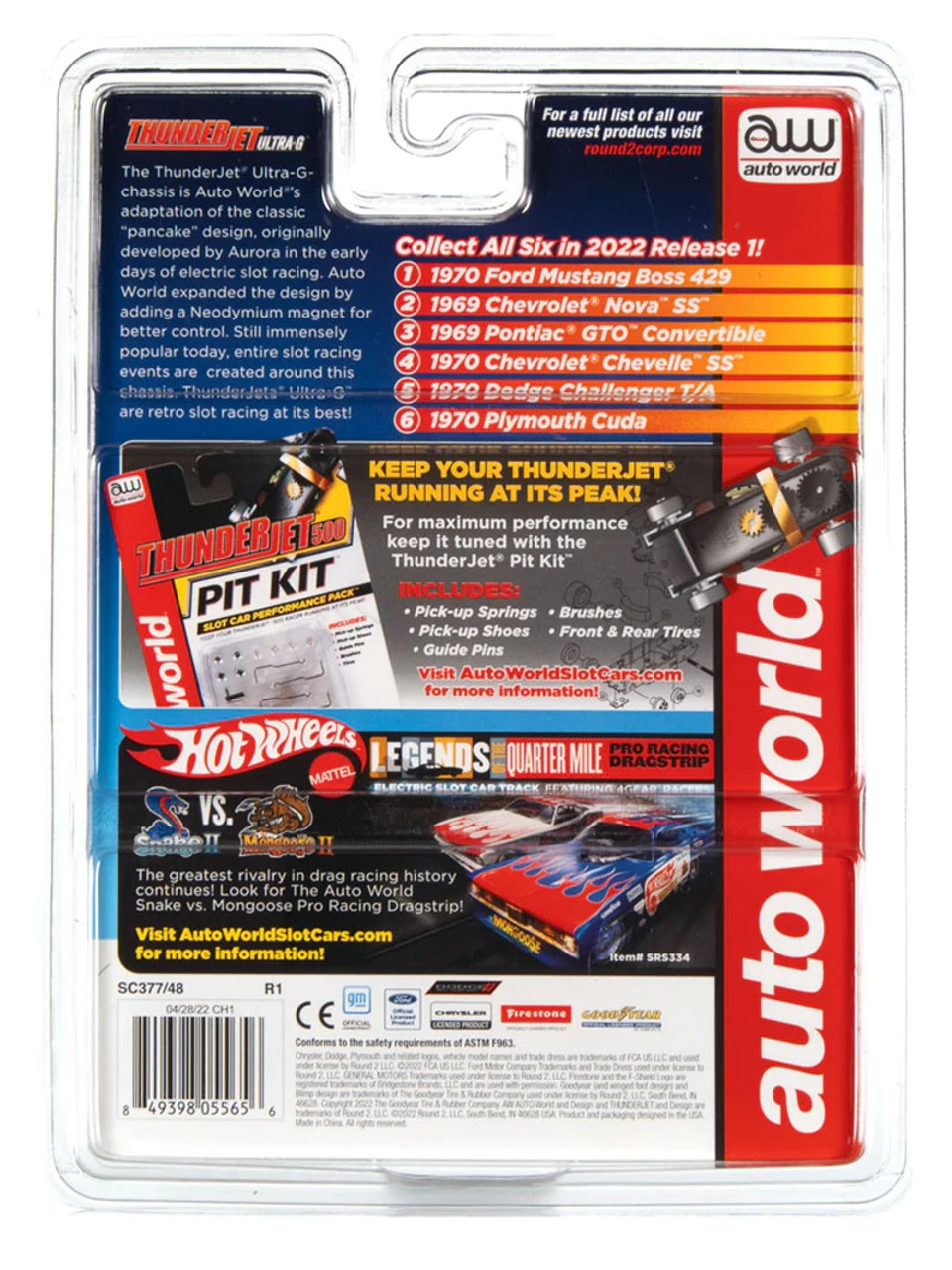 Auto World 1970 Ford Mustang Boss 429 (Orange) Thunderjet HO Slot Car - Image 5