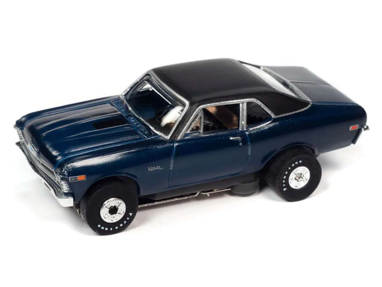 Auto World 1969 Chevrolet Nova S (Blue) Thunderjet HO Slot Car