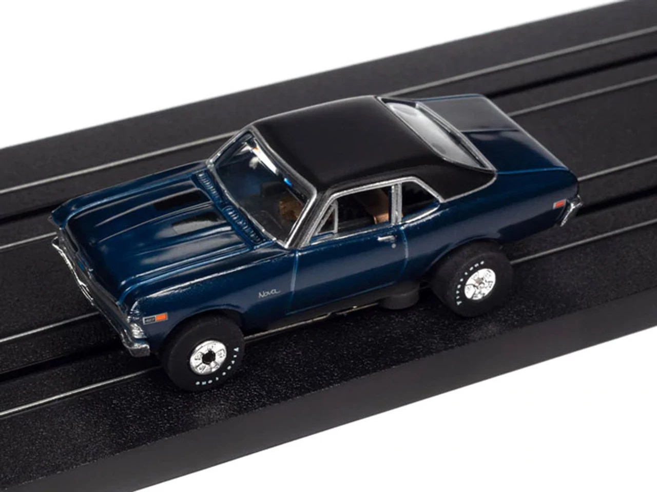 Auto World 1969 Chevrolet Nova S (Blue) Thunderjet HO Slot Car - Image 2
