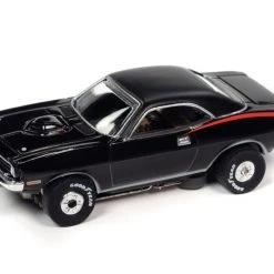 Auto World 1970 Plymouth Cuda (Black) Thunderjet HO Slot Car