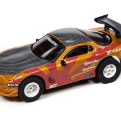Auto World 1995 Mazda RX-7 (Gold/Red) Import Heat X-Traction HO Slot Car