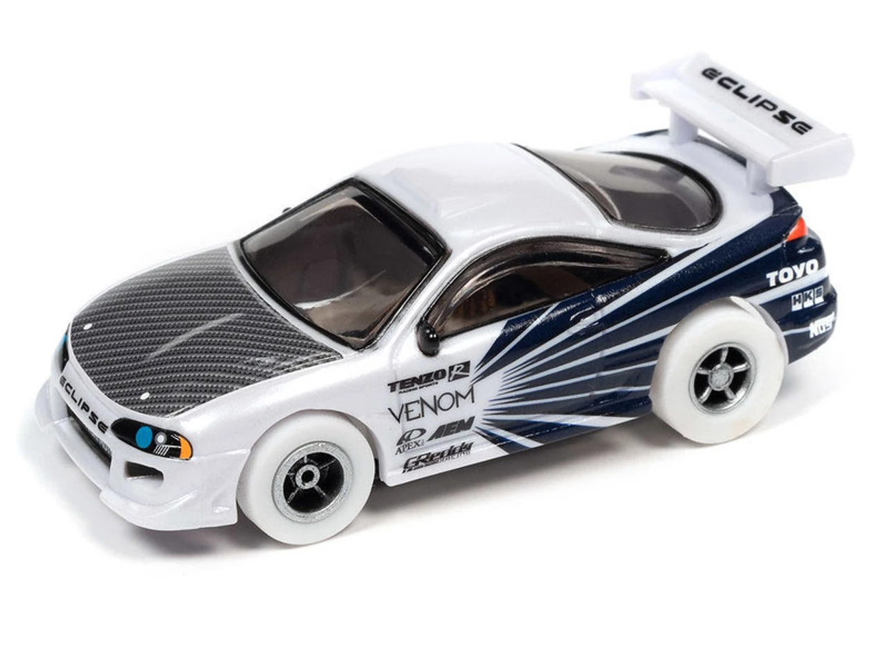 Auto World iWHEELS 1995 Mitsubishi Eclipse Import Heat X-Traction HO Slot Car