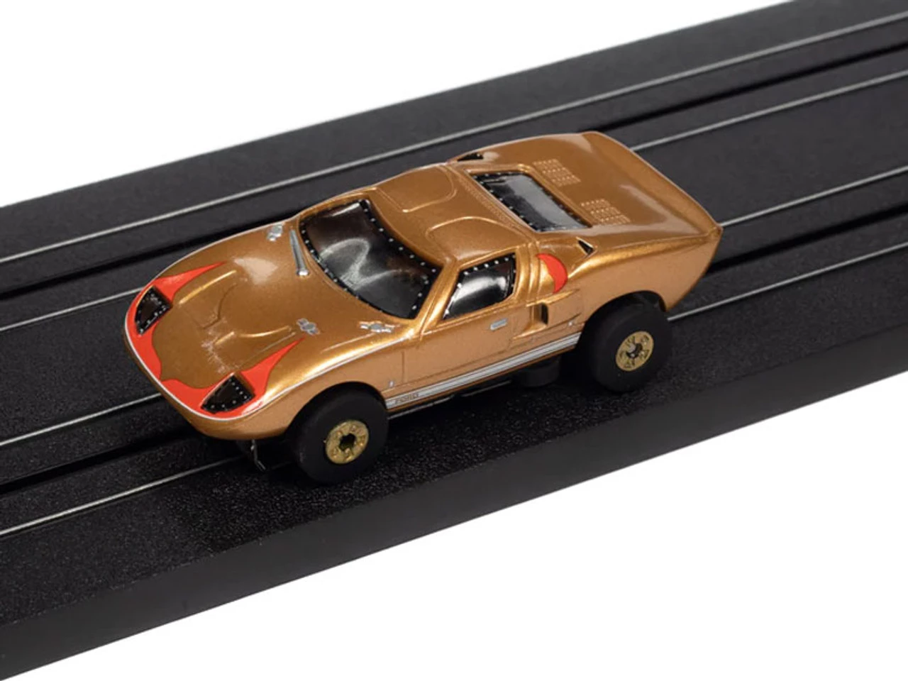Auto World 1966 Ford GT40 (Gold) Cars N Coffee Thunderjet HO Slot Car - Image 2