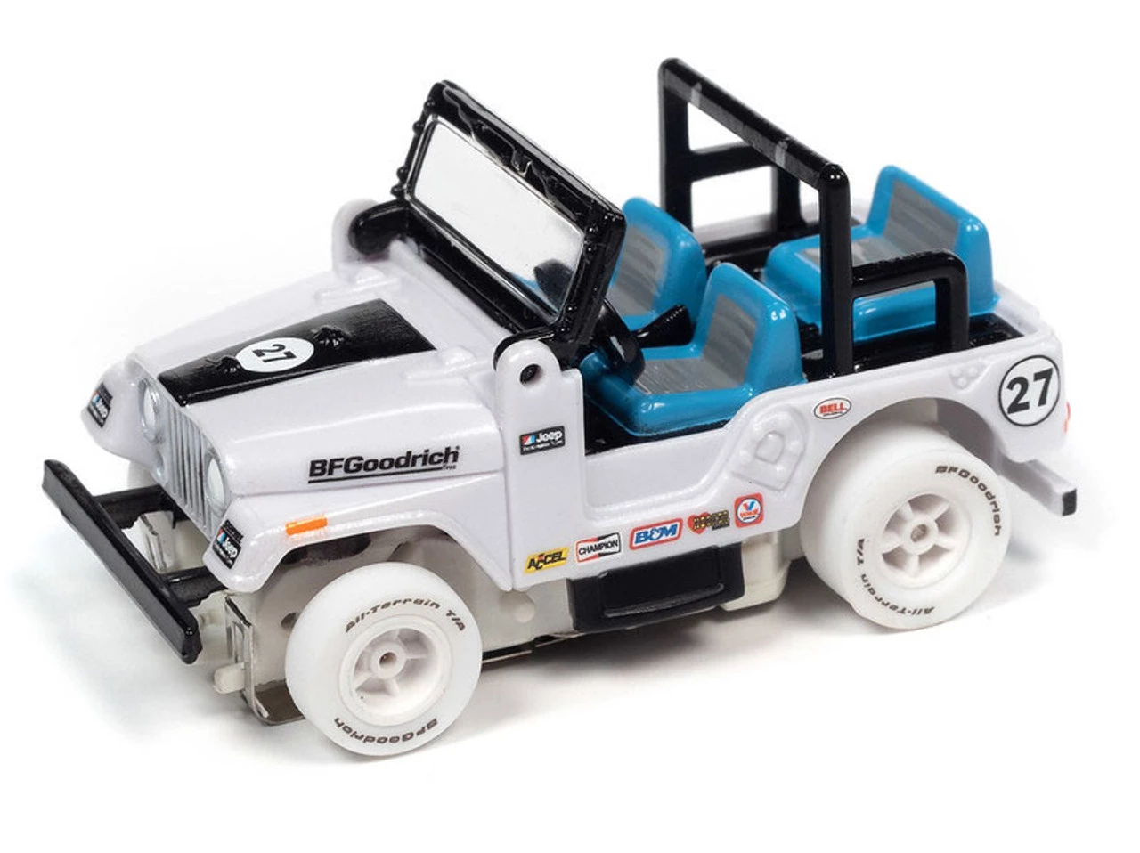 Auto World iWHEELS 1979 Jeep CJ-7 Rally World Stage X-Traction HO Slot Car