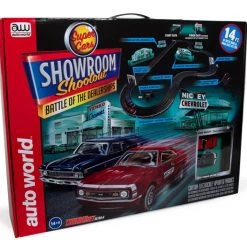 Auto World Showroom Shootout Battle of the Dealerships 14' HO Slot Car Set