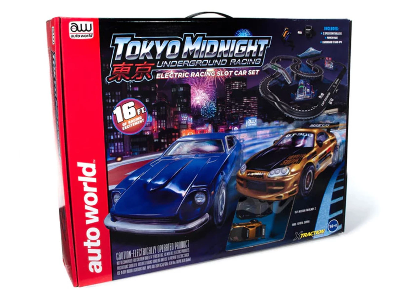 Auto World Tokyo Midnight Underground 16' HO Slot Car Set