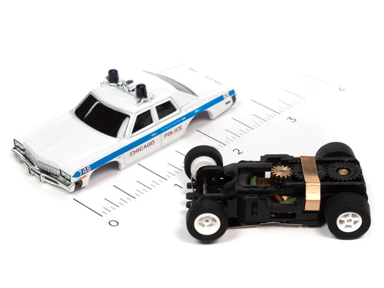 Auto World 1974 Dodge Monoco Chicago Police Blues Brothers X-Traction R36 HO Slot Car - Image 3