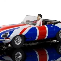 Scalextric Jaguar E-Type Union Jack 1/32 Slot Car