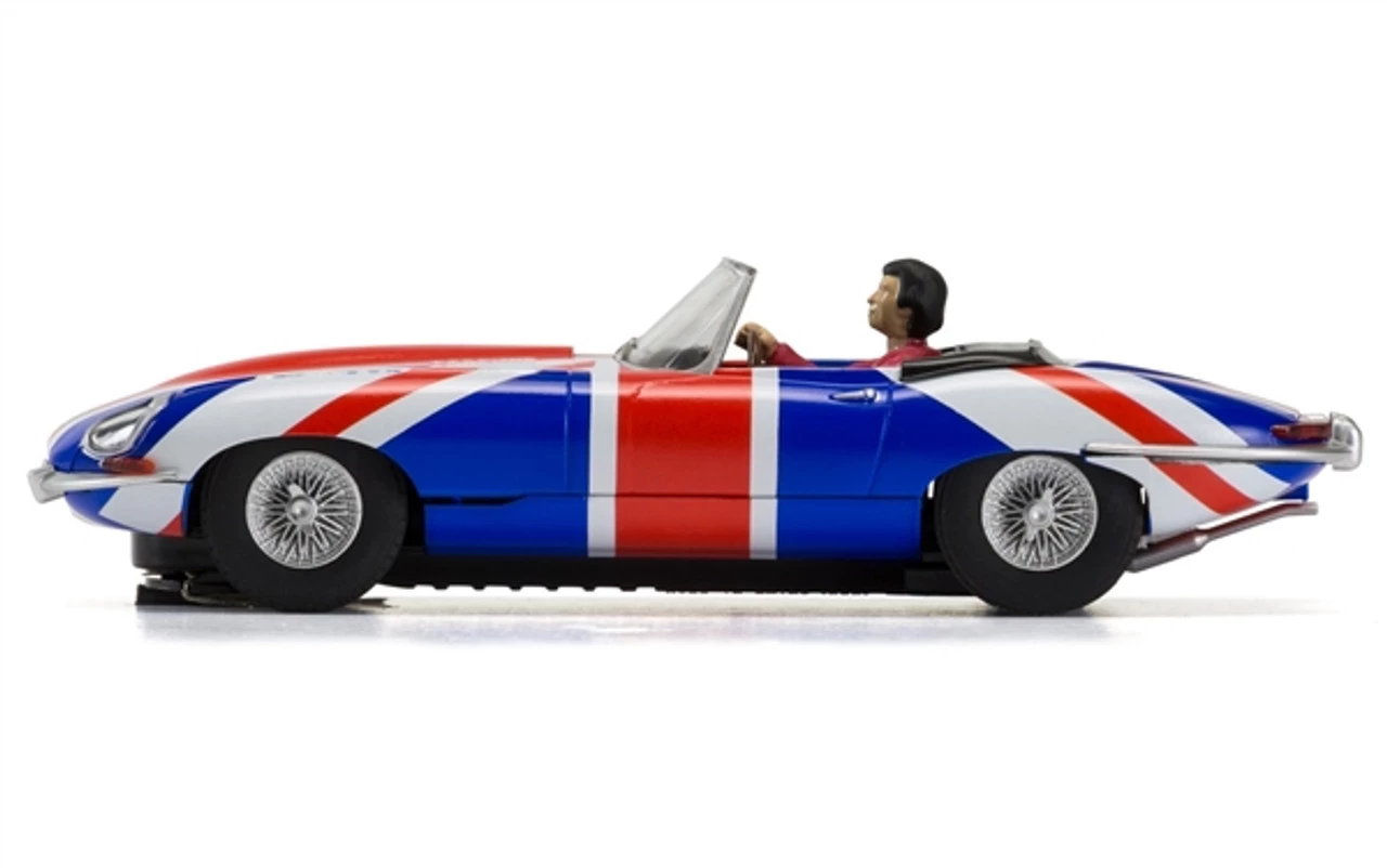 Scalextric Jaguar E-Type Union Jack 1/32 Slot Car - Image 2